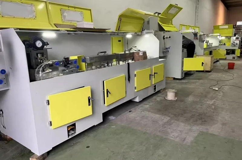 Inline Drahtzieh und Walzlinie für Kupferflachdraht Produktion